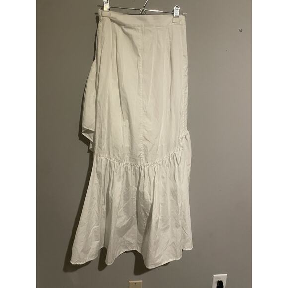 Mark D Sikes MDS | Women’s Ruffle High-Low Maxi Skirt Size‎ 2 White - Picture 4 of 11